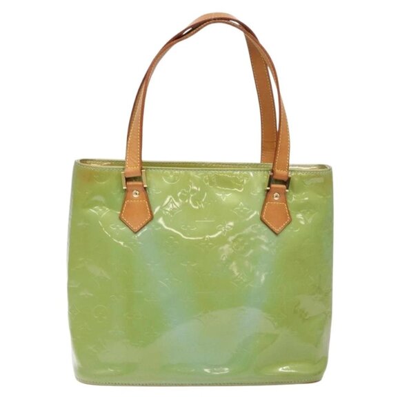 LOUIS VUITTON Monogram Vernis Houston Hand Bag Baby Blue M91005 LV Auth ep10362 - Picture 3 of 16